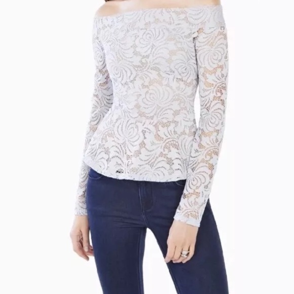 bcbg off the shoulder top